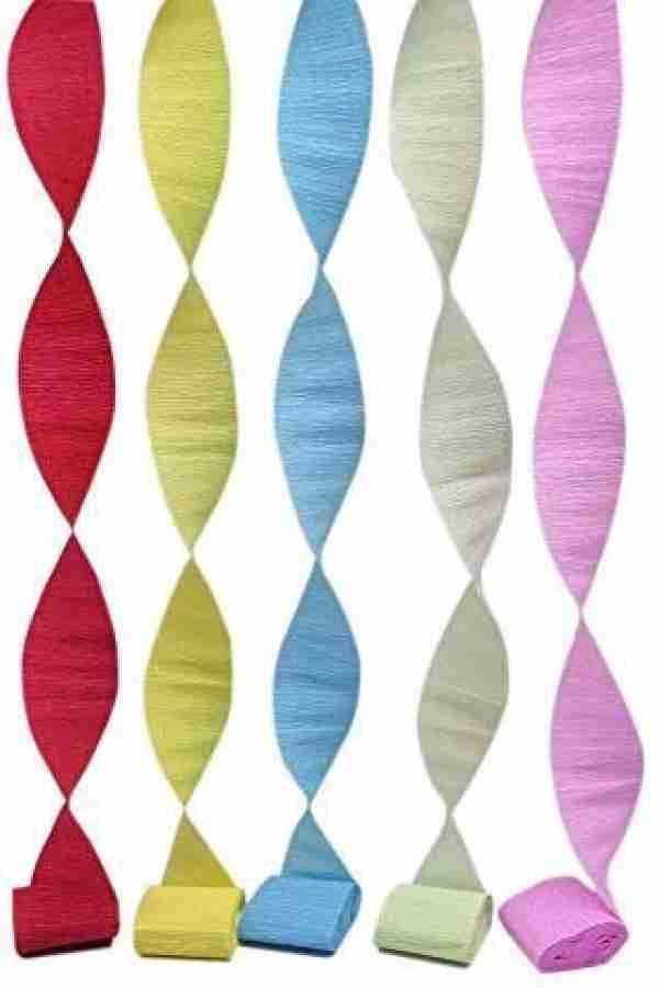 Shreeji Decoration Multicolor Crepe Ribbon Paper Streamer Roll (Pack of 12)  Multicolor Paper Ribbon Price in India - Buy Shreeji Decoration Multicolor  Crepe Ribbon Paper Streamer Roll (Pack of 12) Multicolor Paper