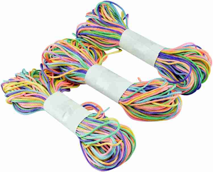 Unobite 1mm Multicolor Nylon Macrame Thread for making Bracelets DIY Jewelry etc. Pack of 3 1mm Multicolor Nylon Macrame Thread for making Bracelets DIY Jewelry etc. Pack of 3 shop for Unobite