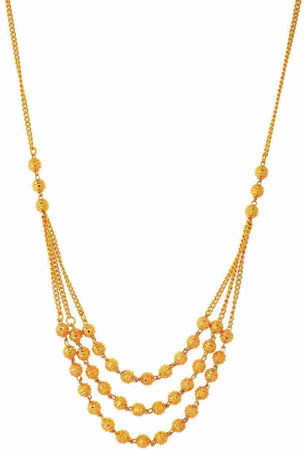 Three layer clearance gold chain necklace