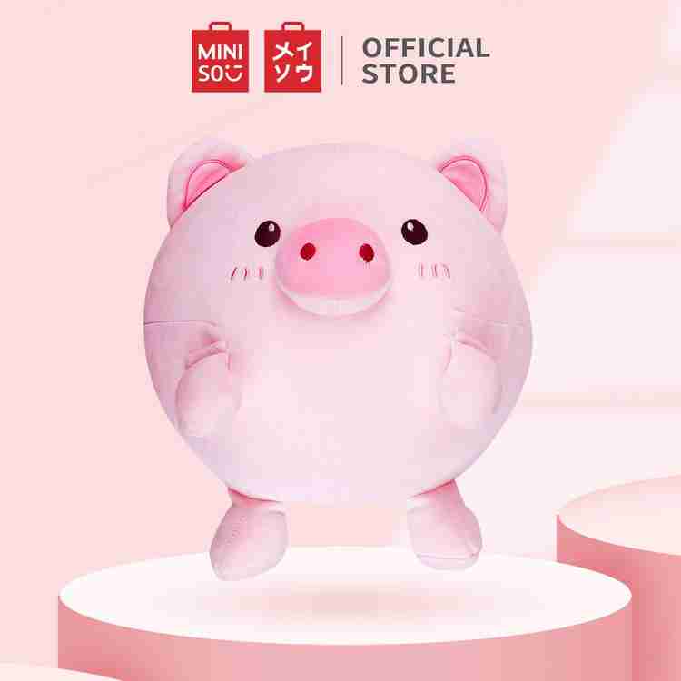 MINISO Round Plush Toy for Kids Piglet Pink 10 inch Round