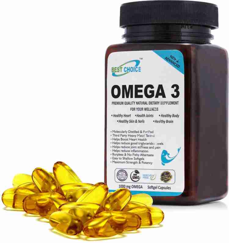 BEST CHOICE Omega 3 Fatty Acids With 1000mg Fish oil Price in