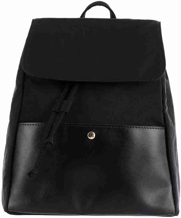 MINISO Simple Backpack with Drawstring Casual Bags for girls women Ladies Black 7 L Backpack Black Price in India Flipkart