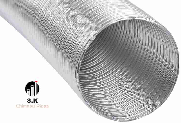 SK 6 INCH 2 FEET Exhaust Pipe (Flexible Aluminium/Heavy Duty Duct Pipe Upto  2 Feet) with cowl cover included Hose Pipe Price in India - Buy SK 6 INCH 2  FEET Exhaust