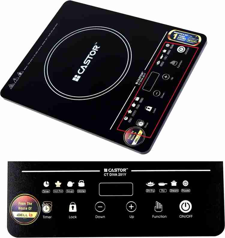 Castor clearance induction cooker