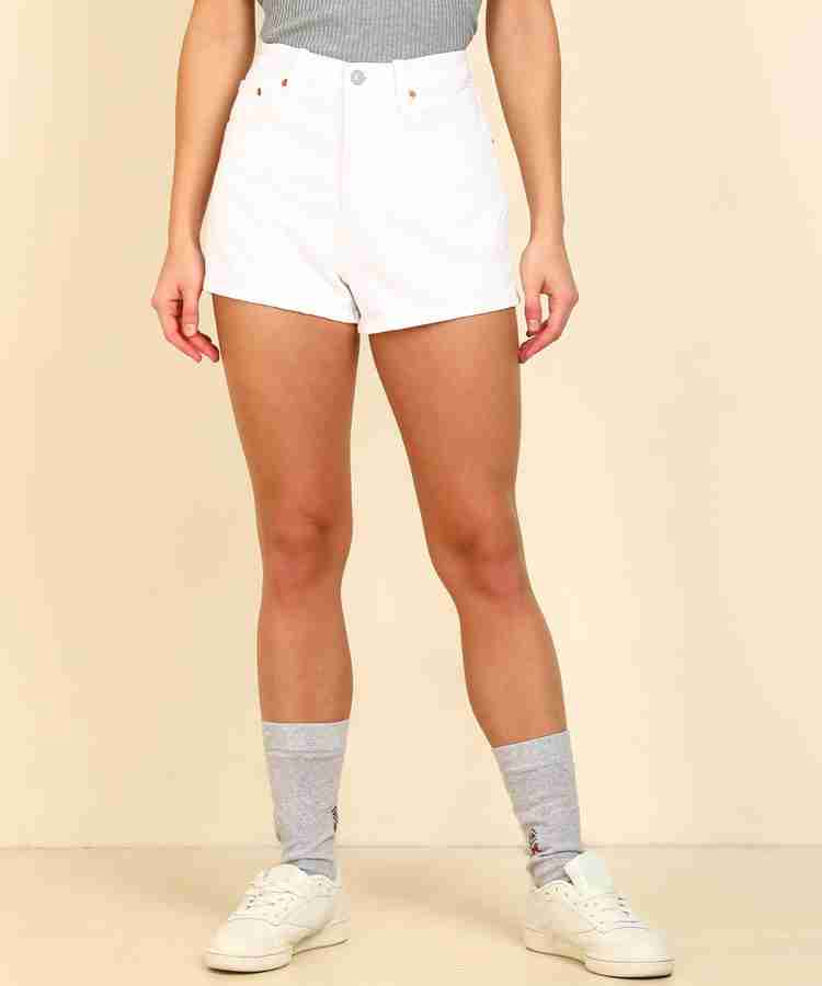 White levi shorts womens cheap