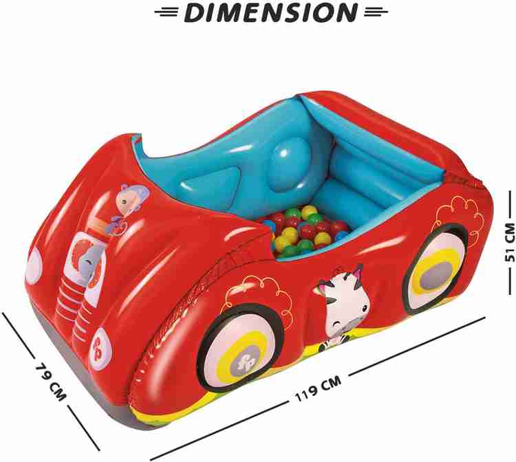 NHR Bestway Fisher Price Red Race Car Ball Pit 2 Years for Kids