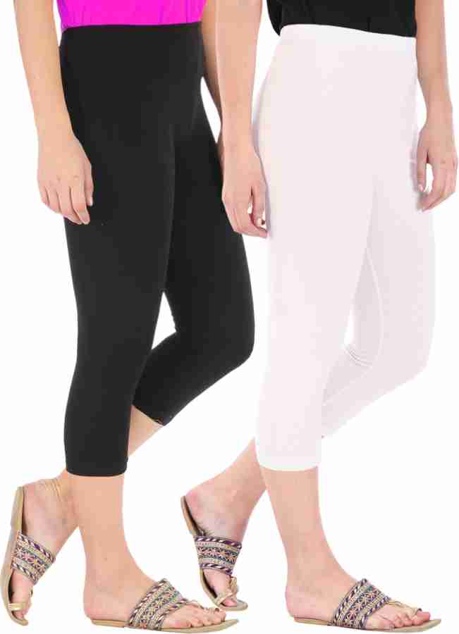 Buy That Trendz Capri Leggings Women Black, White Capri - Buy Buy That  Trendz Capri Leggings Women Black, White Capri Online at Best Prices in  India