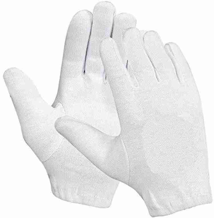 White on sale hand gloves