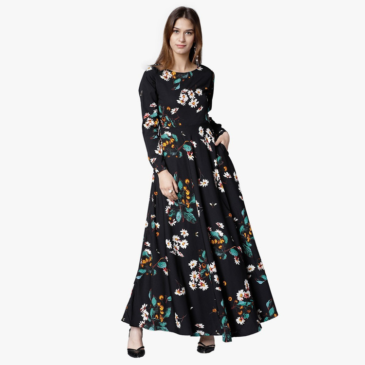 Tokyo Talkies Women Maxi Black Full Length Dress - Buy BLACK Tokyo Talkies  Women Maxi Black Full Length Dress Online at Best Prices in India |  Flipkart.com