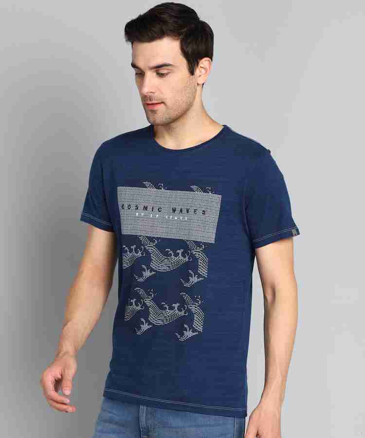 Louis Philippe Jeans Graphic Print Men Round Neck Blue T Shirt Buy Louis Philippe Jeans Graphic Print Men Round Neck Blue T Shirt Online at Best Prices in India Flipkart