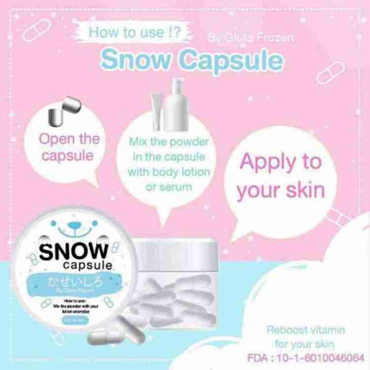 Gluta Snow Capsule For Whitening 100 Original Thailand Price in