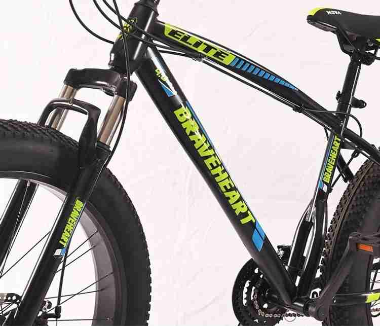 BRAVEHEART FAT BIKE 2.6 301 26 T Fat Tyre Cycle Price in India Buy BRAVEHEART FAT BIKE 2.6 301 26 T Fat Tyre Cycle online at Flipkart
