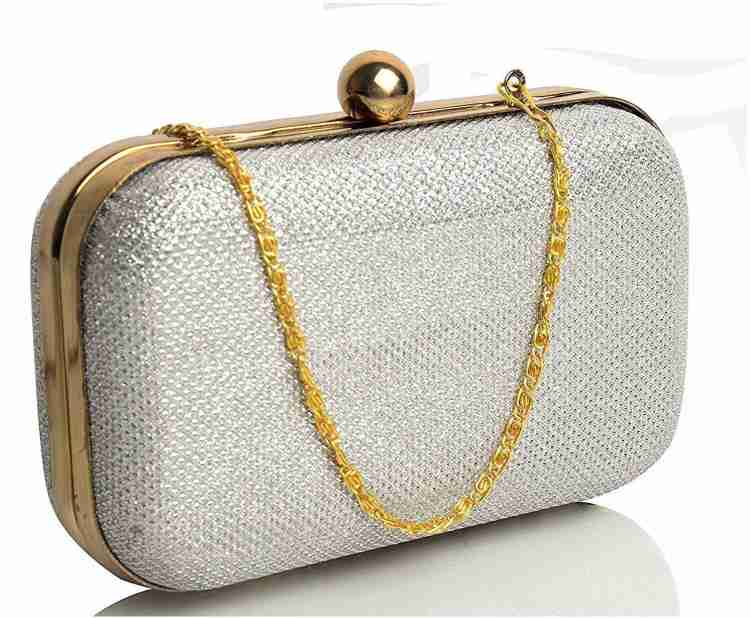 Toobacraft Party Silver Clutch Silver Price in India Flipkart