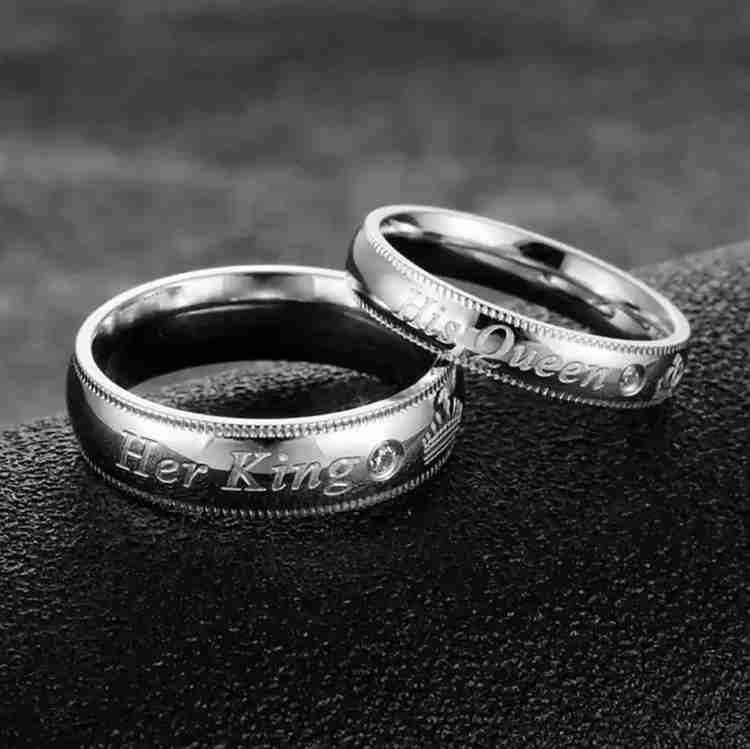 Devora Her King And His Queen Crown Adjustable Couple Ring