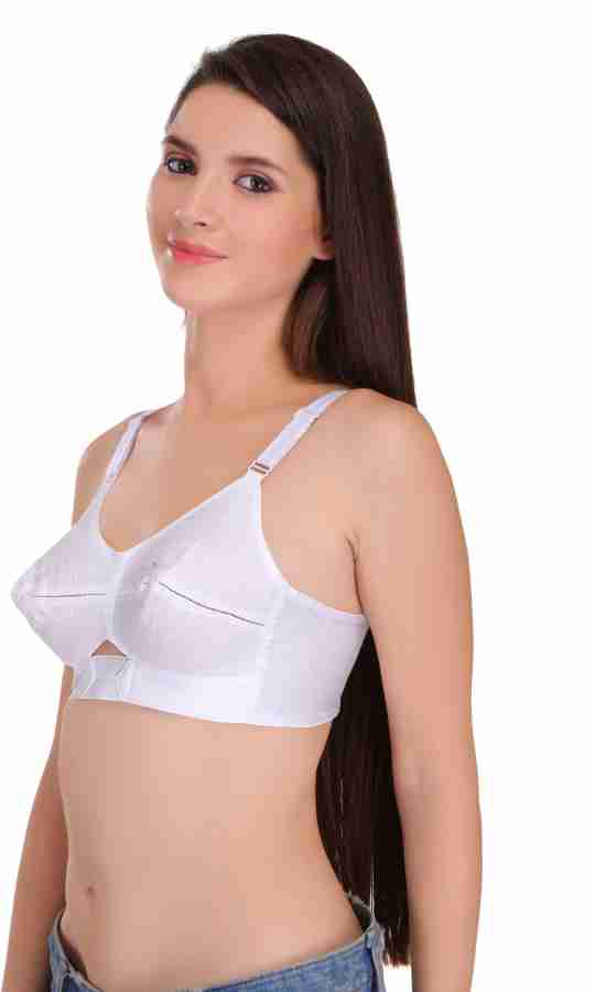 Buy Featherline Women White Solid Pure Cotton Non-Padded Bra (44E) Online  at Best Prices in India - JioMart.