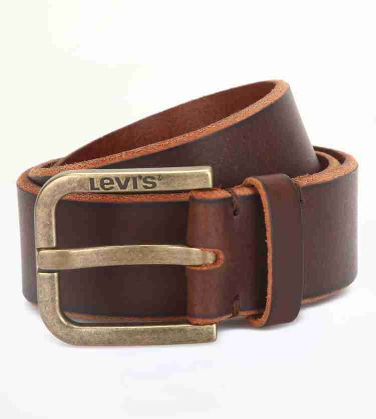 Mens leather belt levis on sale