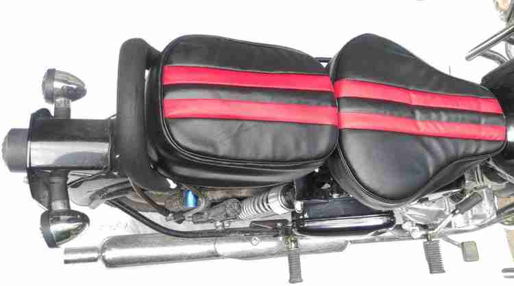 KOHLI BULLET ACCESSORIES Seat Cover Fancy Black Red For Classic Classic 350cc Classic 500cc Classic Desert Storm Bike seat Cover Split