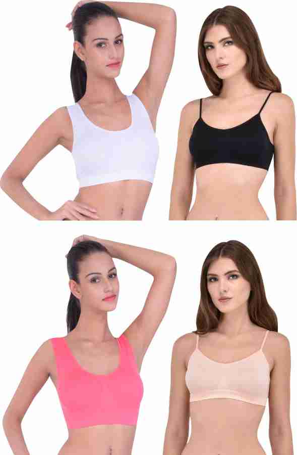 Piftif Workout Gym Yoga bra pack of 4 Women Sports Non Padded Bra - Buy  Piftif Workout Gym Yoga bra pack of 4 Women Sports Non Padded Bra Online at  Best Prices