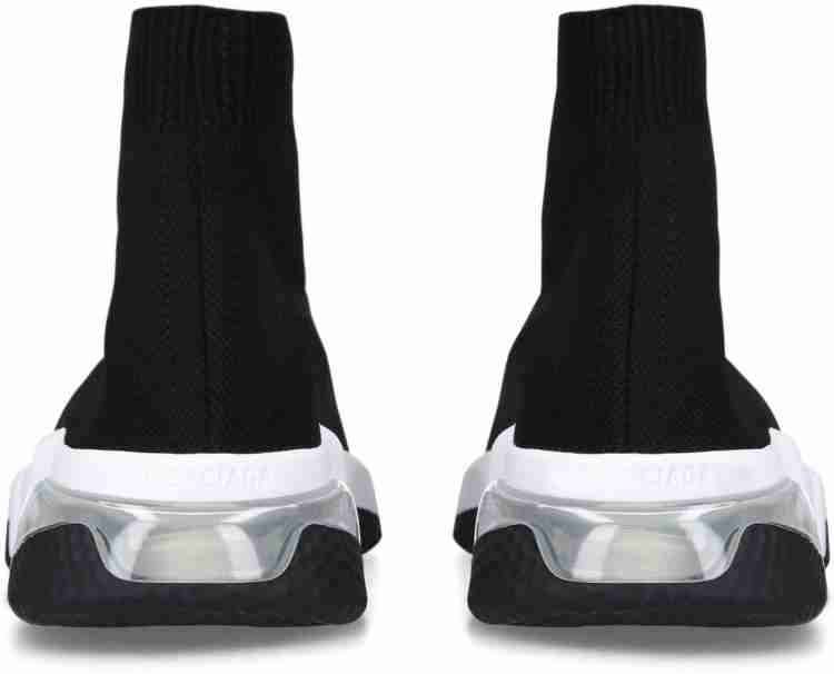 The Balenciaga SPEED TRAINER CLEAR SOLE Slip On Sneakers For Men