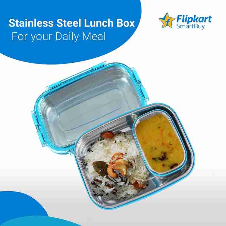 Flipkart Flipkart SmartBuy Compact Steel Lunchbox 2 Containers Lunch Box