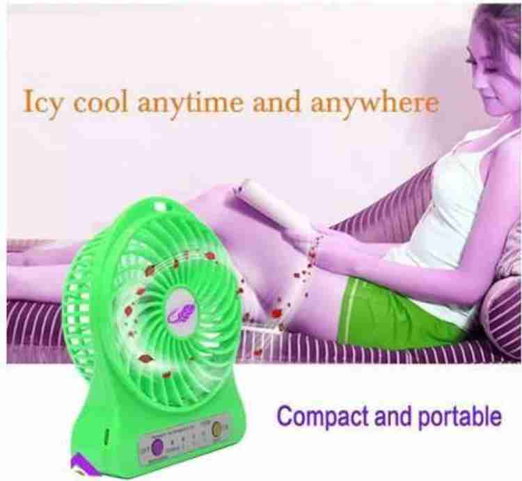 EFFULGENT Fan USB Rechargeable Fan mini Portable Fan Power