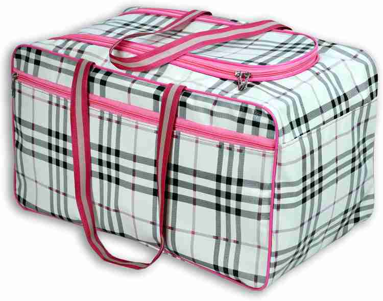 Bumily Stylish chex Travel Bag For Both Men Women Small Travel Bag Medium pink Small Travel Bag 18 x 10 x 10 inch Price in India Reviews Ratings Specifications Flipkart