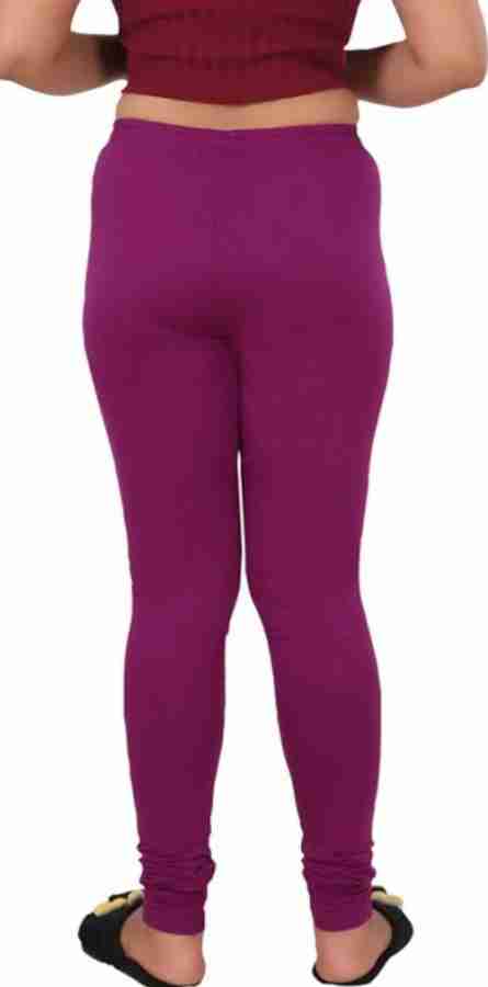 Women Cotton Legi Bollywood Legi violet Color Churidar Leggings Pant