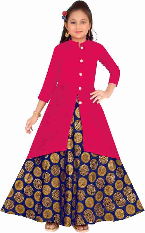 Gajanand Ranadive Girls Festive & Party Top and Skirt Set Price in