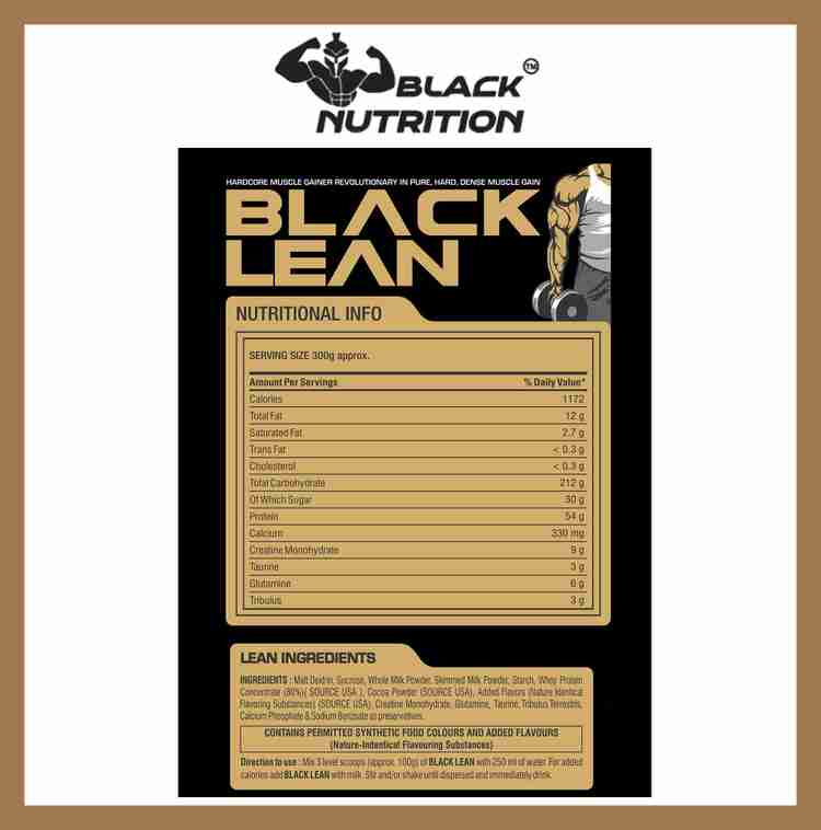 Black Nutrition Black Lean With Creatine Glutamine Taurine Tribulus For Muscle Growth Recovery Protein Blends Price in India Buy Black Nutrition Black Lean With Creatine Glutamine Taurine Tribulus For...