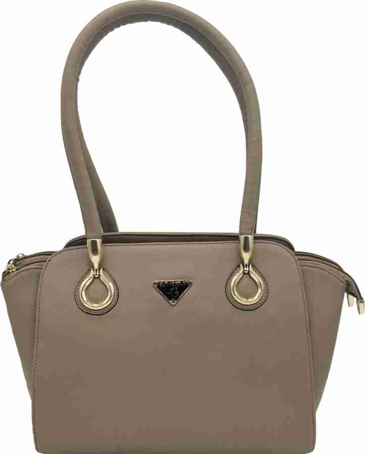 Butterfly Bags Khaki Shoulder Bag Women s Casual Office Shoulder Handbags Khaki Price in India Flipkart