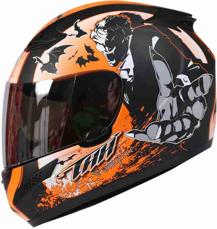 THH HELMETS T 76 Vampire Full Face Single Shield Helmet Orange