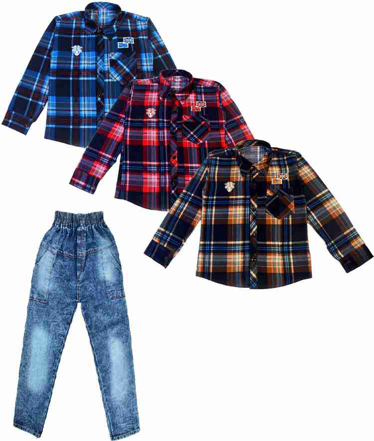 SHAURYA INNOVATION Boys Casual Shirt Jeans Pant Price in India