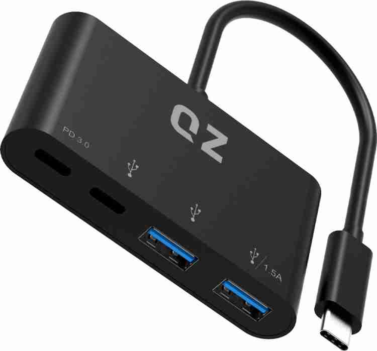 QZ USB Type C Hub, USB C Hub with Power Delivery PD3.0 100W, USB 3.1 Gen 1  HB18 Laptop Accessory Price in India - Buy QZ USB Type C Hub, USB C