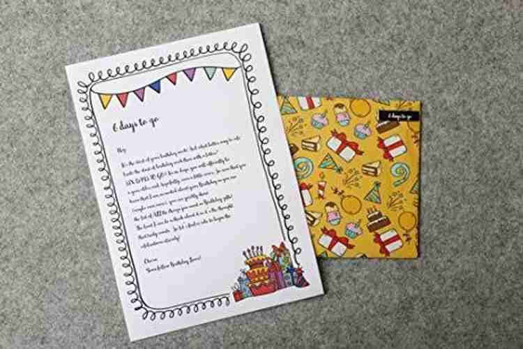 Oye Happy Birthday Countdown Letters 7 Greeting Cards for