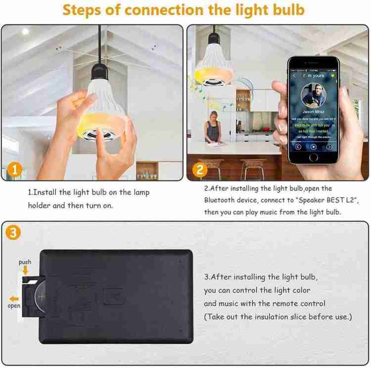 Beat bluetooth speaker with led light bulb store