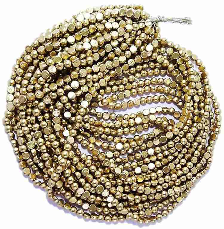 Crafts Haveli Aari Work Plastic Half Beads for Dress Jewelley Art and Craft Antic Gold Set of 15 Chains Aari Work Plastic Half Beads for Dress Jewelley Art and Craft Antic Gold Set of 15