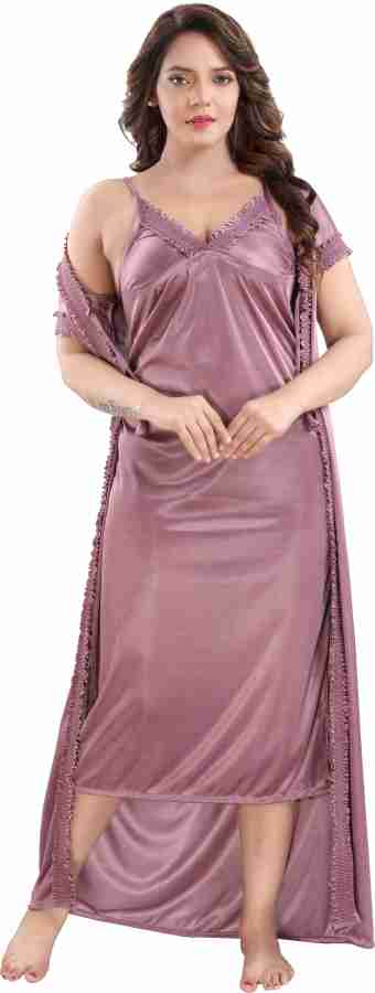 TRUNDZ Women Nighty with Robe - Buy TRUNDZ Women Nighty with Robe Online at  Best Prices in India