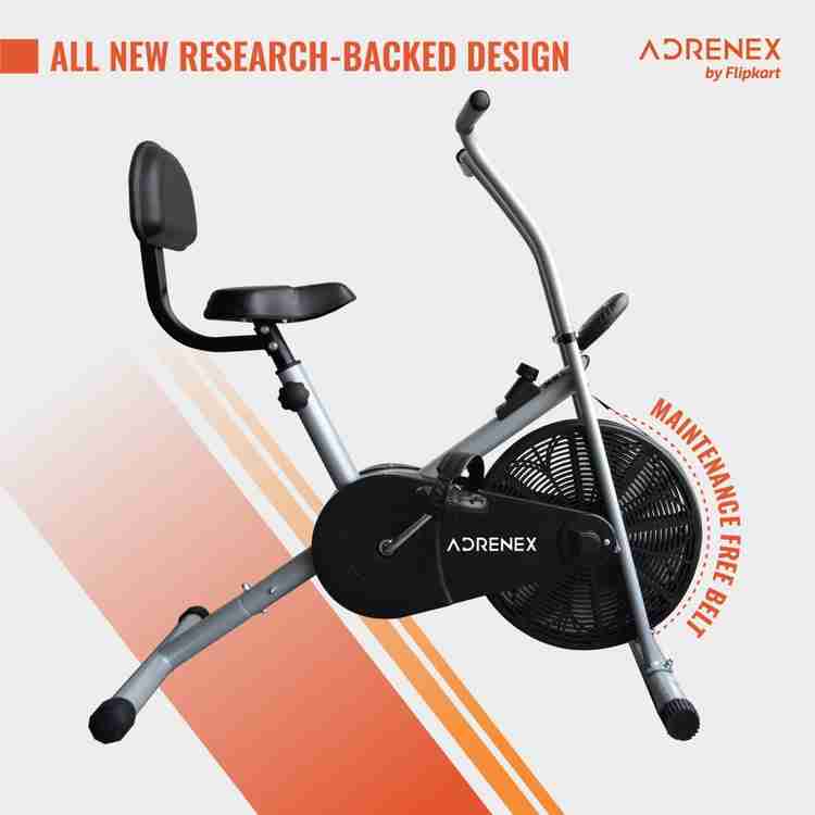 Adrenex by Flipkart AIRBIKE90BS Exercise Bicycle with Fixed Handles and Back Support Upright Stationary Exercise Bike Buy Adrenex by Flipkart AIRBIKE90BS Exercise Bicycle with Fixed Handles and Back S...