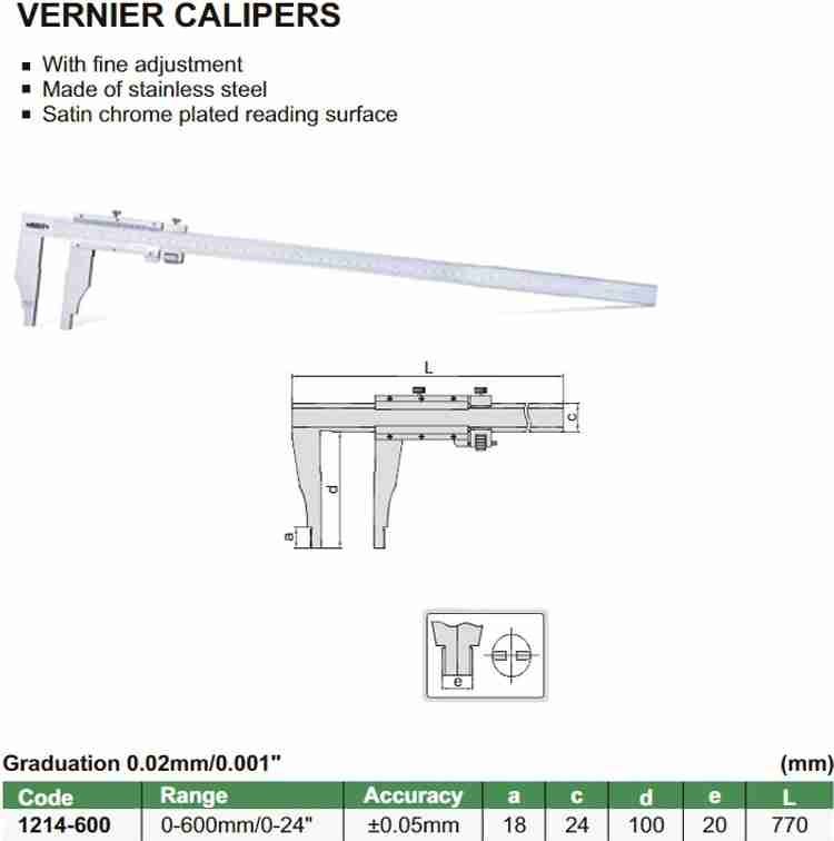 Insize vernier hot sale caliper 600mm
