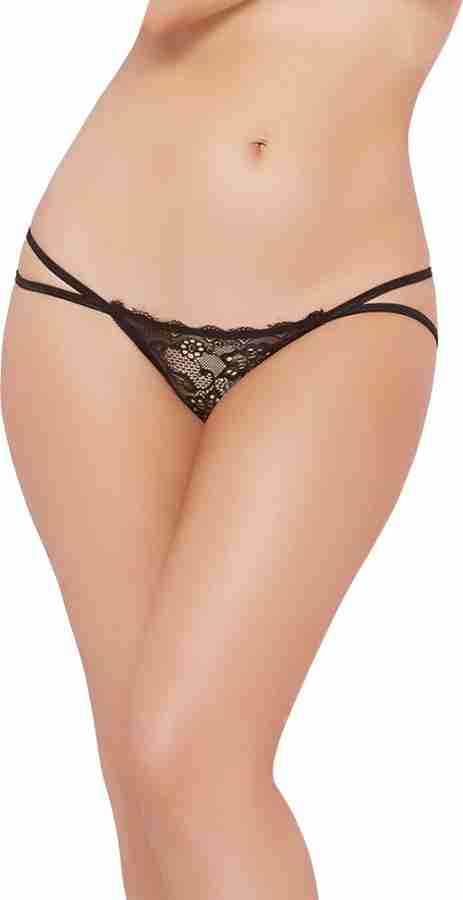 SIZZLE N SHINE Women Thong Black Panty - Buy SIZZLE N SHINE Women Thong  Black Panty Online at Best Prices in India