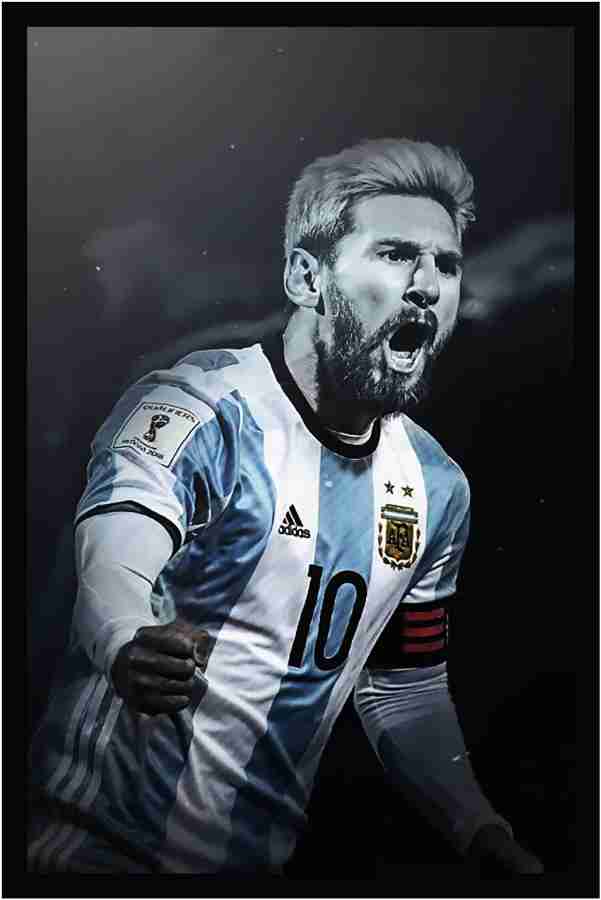 Lionel Messi Poster with Frame F 51 Paper Print Quotes