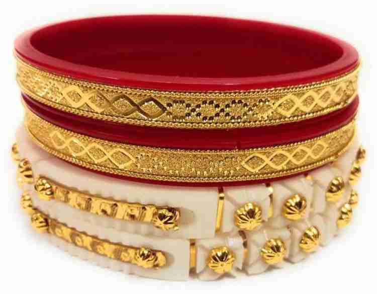 Plastic with gold on sale bangles