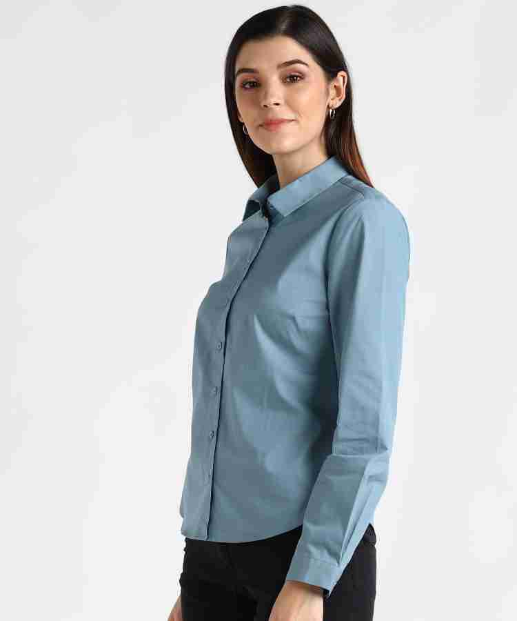 MARKS SPENCER Women Solid Formal Blue Shirt Buy MARKS SPENCER Women Solid Formal Blue Shirt Online at Best Prices in India Flipkart