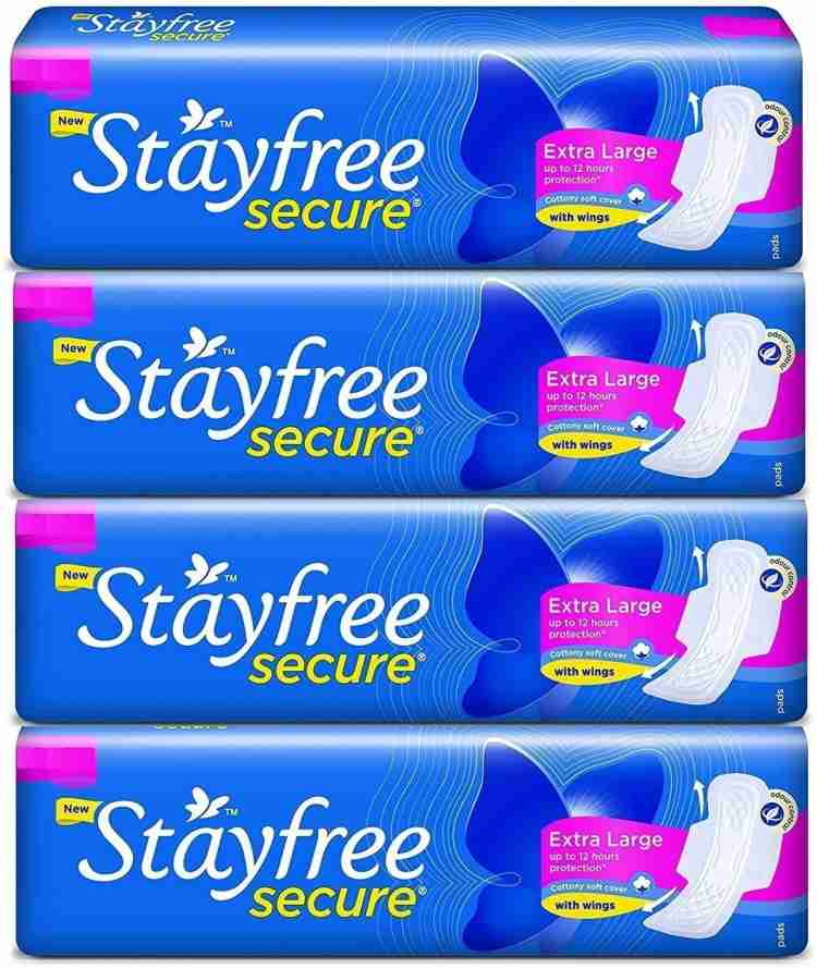 STAYFREE Secure cottony Extra large XL 12 pads Sanitary Pad, Buy Women  Hygiene products online in India