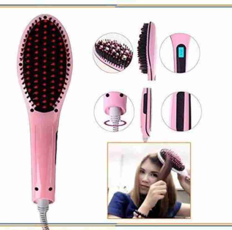 max shome costco Fast Hair Straightener Massager Brush with Lcd