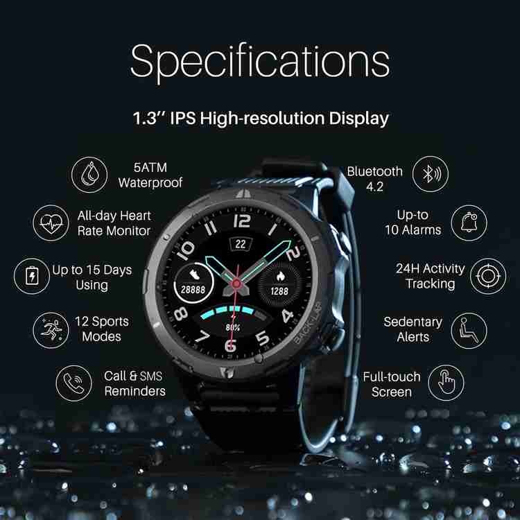 Portronics Kronos Alpha Smartwatch Price in India Buy Portronics Kronos Alpha Smartwatch online at Flipkart