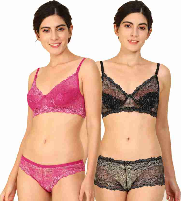 Buy Pink Lingerie Sets for Women by AROUSY Online