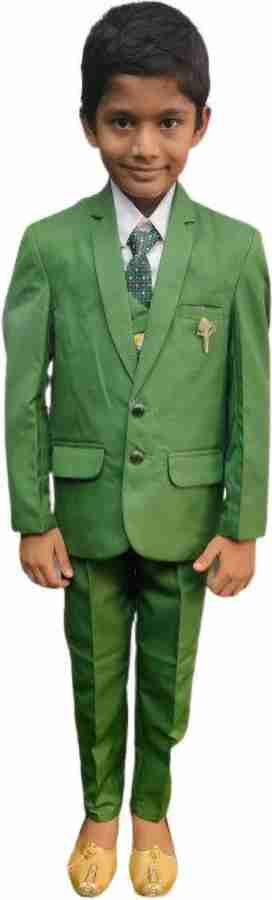 Green India 3 Piece Coat Suit Solid Boys Suit Buy Green India 3