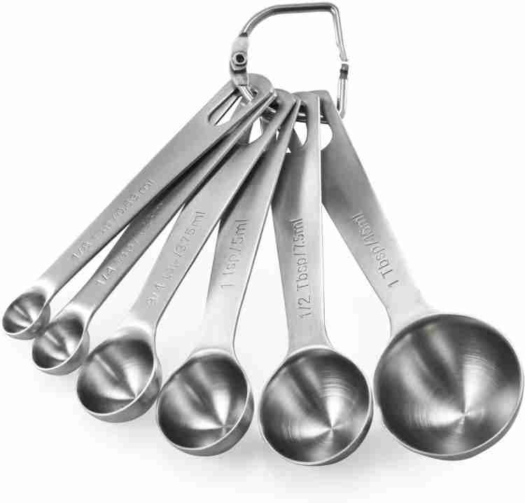 FIRST TRY Stainless Steel Measuring Spoons Set of 6 Piece: 1/8 tsp, 1/4  tsp, 1/2 tsp, 1 tsp, 1/2 tbsp & 1 tbsp Dry and Liquid Ingredients Stainless  Steel Measuring Spoon Set Price in India - Buy FIRST TRY Stainless Steel Measuring  Spoons Set of 6 Piece: 1/