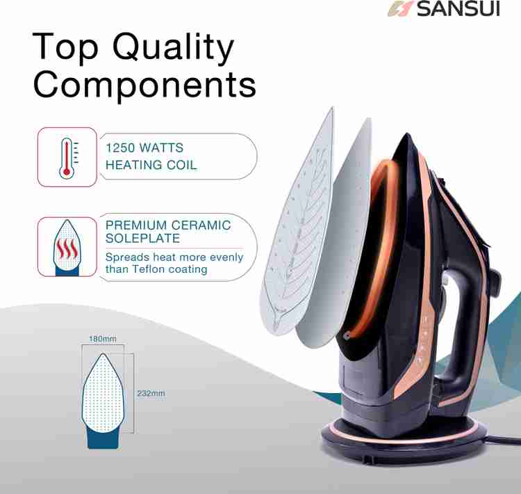 Sansui cordless pro 1250 hotsell w steam iron